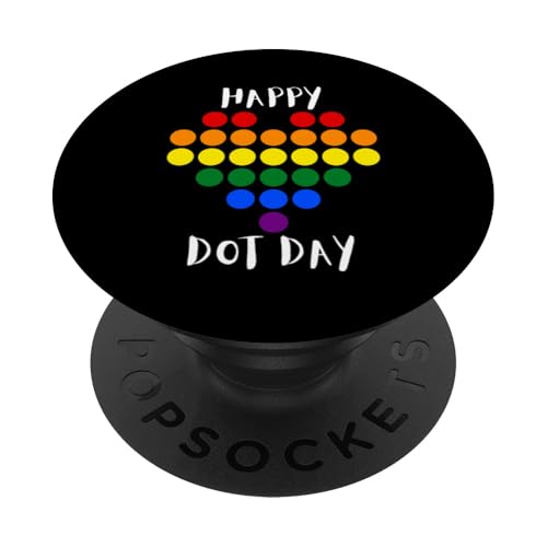 Lustige, niedliche Punkte-Grafik, mehrfarbig PopSockets mit austauschbarem PopGrip von Dot Day Wear for Boys Girls Men Women Dot Apparel