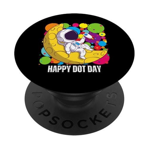 Lustiger niedlicher Astronauten-Punkt-Tag, mehrfarbig, gepunktete Grafik PopSockets mit austauschbarem PopGrip von Dot Day Wear for Boys Girls Men Women Dot Apparel