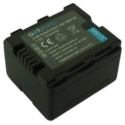 Dot.Foto VW-VBN130, VW-VBN130E-K Premium 7.4v / 1250mAh Akku für Panasonic von Dot.Foto