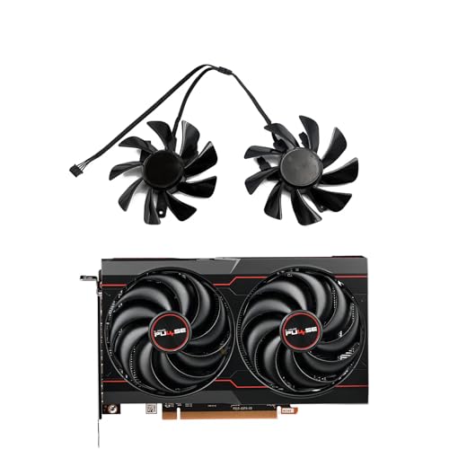 Dotodo 87MM FDC10H12D9-C 4-poliger GrafikkartenLüfter für SAPPHIRE Radeon RX 6600 6650 XT GAMING X Grafikkarte Lüfter Ersetzen Sie Den KüHler (Lüfter -AB) von Dotodo