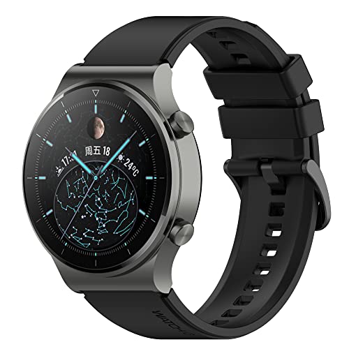 Dotoen Armband für Huawei Watch GT2 Pro,Armbänder und Silikon-Ersatzkompatibel mit Huawei Watch GT2 Pro/Huawei Watch GT2 Pro 46mm/Watch GT 46mm/Galaxy Watch 3 45mm (Schwarz) von Dotoen
