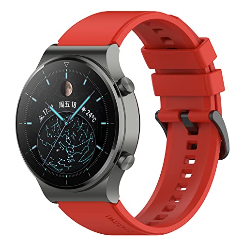 Dotoen Armband für Huawei Watch GT2 Pro,Armbänder und Silikon-Ersatzkompatibel mit Huawei Watch GT2 Pro/Huawei Watch GT2 Pro 46mm/Watch GT 46mm/Galaxy Watch 3 45mm (rot) von Dotoen