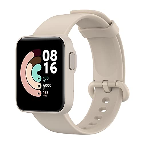 Dotoen Für Xiaomi Watch Lite Armband, Verstellbares Silikon-Ersatzband mit Metalleimer-Zubehör (Elfenbein) von Dotoen