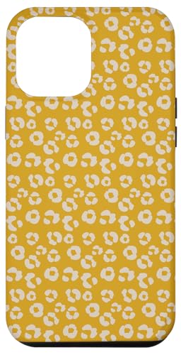 Hülle für iPhone 14 Plus Senfgelber Leopardenmuster, niedliche, mädchenhafte, trendige Ästhetik von Dotted Animal Print Pattern