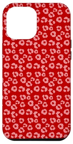 Hülle für iPhone 15 Plus Roter und rosa Leopardenmuster, niedlich, mädchenhaft, trendig, ästhetisch von Dotted Animal Print Pattern