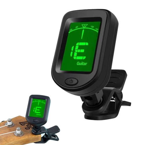 Gitarre Stimmgerät, Clip-On Stimmgerät, Clip-On Tuner, Stimmgerät Gitarre, Clip Tuner, Stimmgerät zum Anklipsen für Gitarre, Violine, Bass, Ukulele, Chromatisch von Doukesh