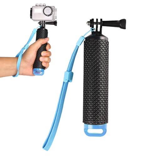 Schwimmer Handgriff Action Cam Schwimmender Hand Grip Unterwasser Handstick Monopod Pole Selfie Stick für Action Kameras Schwimmender Handgriff Wasserdichter Einbeinstativ für Action Kamera Blau von Doukesh