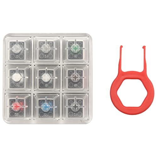 Doumneou Acryl Tastatur Tester 9 Klare Plastik Tastkappen Sampler für Cherry Mx Switches von Doumneou