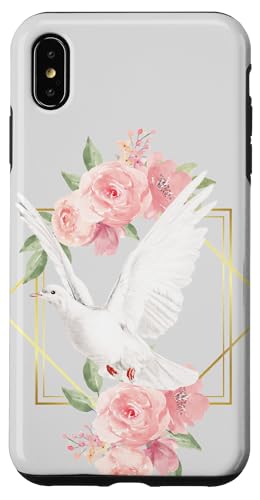 Hülle für iPhone XS Max Taubenvogel, Vögel, Liebe, Frieden, Neuanfang, Rosen, von Dove bird