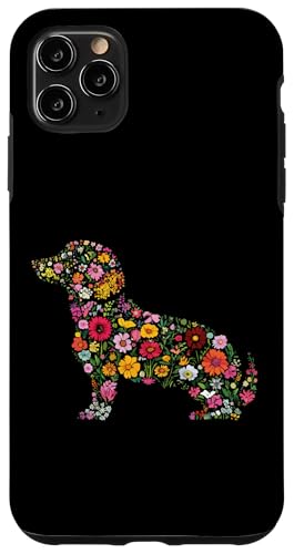 Hülle für iPhone 11 Pro Max Dackel Blume Niedlich Doxie Wiener Hund Floral Girls von Doxie Dachshund Co