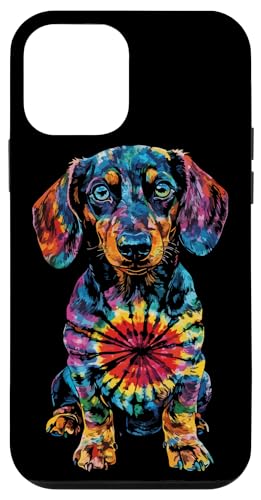 Hülle für iPhone 12 mini Dackel Doxie Cute Hippie 70er Jahre Retro von Doxie Dachshund Co