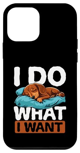 Hülle für iPhone 12 mini Lustiger Dackel schlafend faul hartnäckig Wurst Hund Doxie von Doxie Dachshund Co