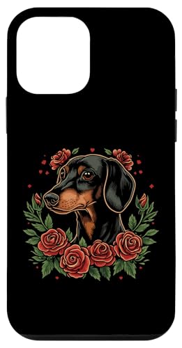 Hülle für iPhone 12 mini Roses Dackel Doxie Floral Wiener Hund von Doxie Dachshund Co