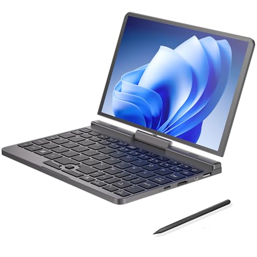 20,3 cm (8 Zoll) 2-in-1 Mini-Taschen-Laptop Intel N100 mit Eingabestift, 1280 x 800 Touchscreen, Mini-Handheld-Notebook, 12 GB LPDDR5 256 GB SSD Chocolate Tastatur, Windows 11, 2 Millionen Pixel von Dozlzyp