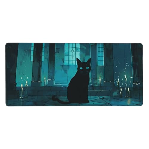 Gaming Mauspad Hochlandkuh Motiv, Blume Mousepad XXL 1200 x 600 x 3 mm, Wetterfest Anti-Rutsch Schreibtisch Mouse Pad verbessert Präzision und Geschwindigkeit, Gaming Zubehör für Home Zimmer Deko von Dozsconz