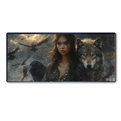 Gaming Mauspad Mädchen Mauspad XXL 900 x 400 x 3 mm XXL Mousepad Wolf Mauspad Gaming Zubehör mit Anti Rutsch Basis Mouse Pad Wasserdicht und Langlebig für Maus und Tastatur, Home Decor, Geschenk Gaming Mauspad Mädchen Mauspad XXL 900 x 400 x 3 mm XXL Mousepad Wolf Mauspad Gaming Zubehör mit Anti Rutsch Basis Mouse Pad Wasserdicht und Langlebig für Maus und Tastatur, Home Decor, Geschenk von Dozsconz