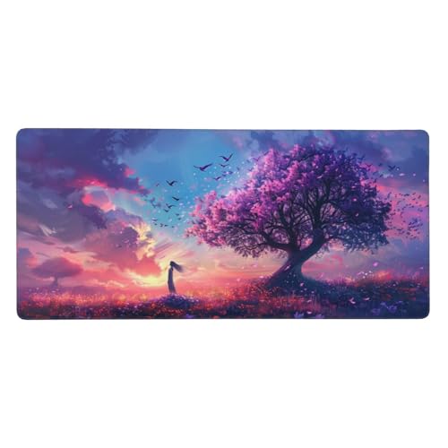 Gaming Mauspad Mond Mauspad XXL 800 x 300 x 3 mm XXL Mousepad Weihnachtsmann Mauspad Gaming Zubehör mit Anti Rutsch Basis Mouse Pad Wasserdicht und Langlebig Maus für Tastatur, Geschenk für Frauen von Dozsconz