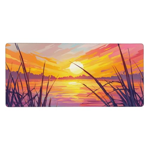 Gaming Mauspad Mond Motiv, Sternenhimmel Mousepad XXL 1200 x 600 x 3 mm, Wetterfest Anti-Rutsch Schreibtisch Mouse Pad verbessert Präzision und Geschwindigkeit, Gaming Zubehör für Home Zimmer Deko von Dozsconz