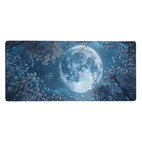 Gaming Mauspad Pinguin Motiv, Schneeszene Mousepad XXL 1500 x 800 x 3 mm, Wetterfest Anti-Rutsch Schreibtisch Mouse Pad verbessert Präzision und Geschwindigkeit, Gaming Zubehör für Home Zimmer Deko von Dozsconz