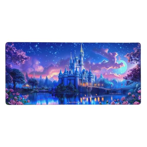 Gaming Mauspad Schneemann Motiv, Landschaft Mousepad XXL 1000 x 500 x 3 mm, Wetterfest Anti-Rutsch Schreibtisch Mouse Pad verbessert Präzision und Geschwindigkeit, Gaming Zubehör für Home Zimmer Deko von Dozsconz