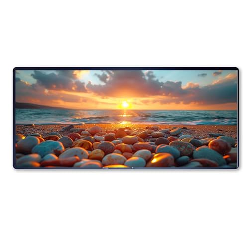 Gaming Mauspad Strand Motiv, Sonnenuntergang Mousepad XXL 1200x600 x 3mm, Wetterfest Anti Rutsch Schreibtisch Mouse Pad verbessert Präzision und Geschwindigkeit, Gaming Zubehör für Home Zimmer Deko Gaming Mauspad Strand Motiv, Sonnenuntergang Mousepad XXL 1200x600 x 3mm, Wetterfest Anti Rutsch Schreibtisch Mouse Pad verbessert Präzision und Geschwindigkeit, Gaming Zubehör für Home Zimmer Deko von Dozsconz