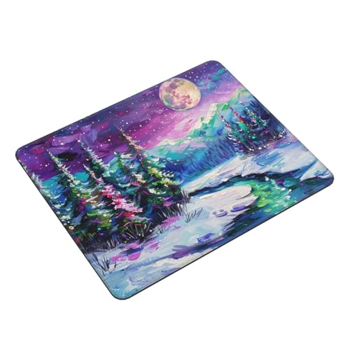 Mond Mauspad XXL 270x210x3mm, Gamer Gaming Mauspad Landschaft Design Vernähte mit Kanten, Wetterfest Anti Rutsch Mousepad PC Laptop verbessert Präzision und Geschwindigkeit für Home Office Deko, Gifts von Dozsconz