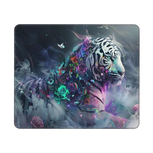 Tiger Mauspad XXL 280x200x3mm, Gamer Gaming Mauspad Fantasie Design Vernähte mit Kanten, Wetterfest Anti Rutsch Mousepad PC Laptop verbessert Präzision und Geschwindigkeit für Home Office Deko, Gifts von Dozsconz