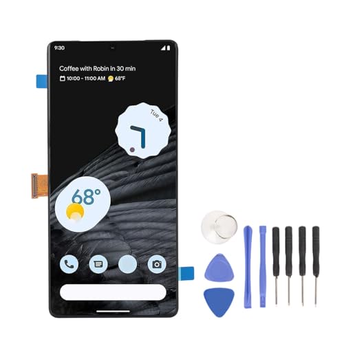 AMOLED Bildschirmersatz für Google Pixel 7 Pro 5G GP4BC GE2AE (Nicht für Pixel 7), 6,7 Zoll Telefon, Organischer Touchscreen Digitizer Bausatz mit Reparaturwerkzeugen von Dpofirs