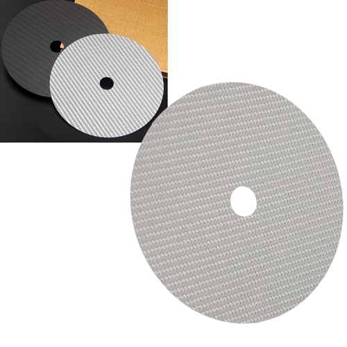 CD Stabilisator aus Kohlefaser, 0,2 Mm CD Tuning Pad mit Vibrationsdämpfung, Vibrationsdämpfung, HiFi CD Matte für CD Player (Silver) von Dpofirs