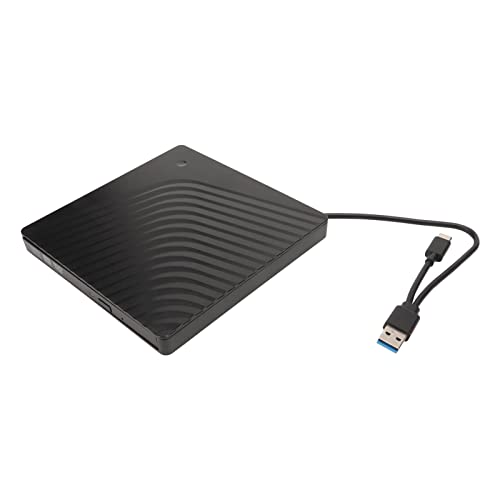 Dpofirs Externes DVD-Laufwerk, Tragbarer USB 3.0-CD-DVD-RW-Brenner für 11 10 8 7 Laptop, Mac Pro Air, Schwarz von Dpofirs