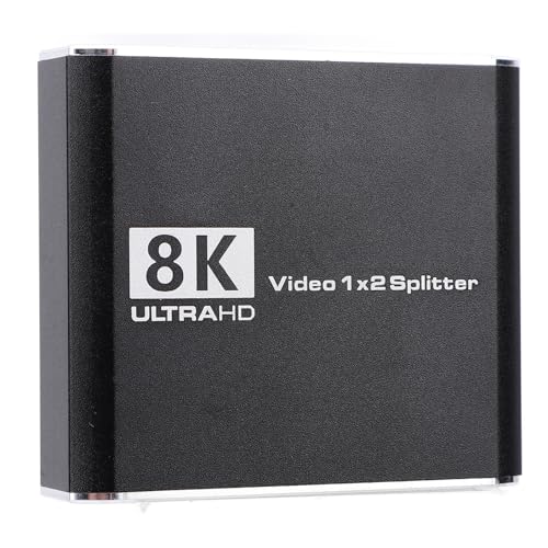 HDMI 2.1 Splitter, 8K 60HZ HDMI Splitter, 2 in 1 Out, 8K 60HZ 4K 120HZ 1080p 240Hz, 2 Port HDMI Splitter, für PSs Stick Display Projektor von Dpofirs