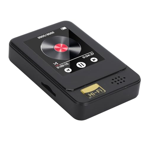 MP3 Player mit Bluetooth 5.0, Tragbarer Musik Player mit 1,77 Zoll Touchscreen, UKW Radio, Kalender, Wecker, Ideal für Sport, Inklusive Kopfhörer (Mit 8G-Speicherkarte) von Dpofirs