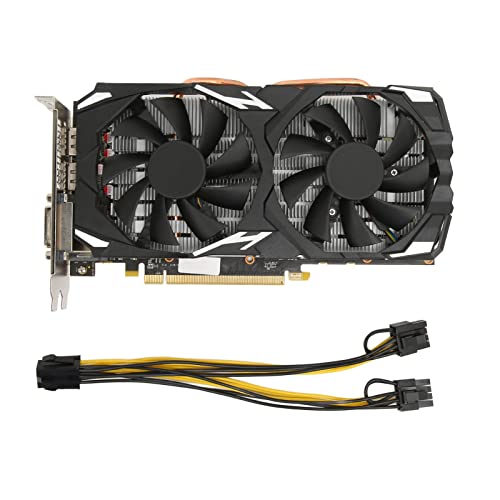 RX 580 Grafikkarte, Für Radeon RX580 8G Grafikkarte, 8G 256bit GDDR5, 3xDP, HDMI, DVI, 16 x PCI Express 3.0, Dual Fan, 60Hz 4K Display von Dpofirs