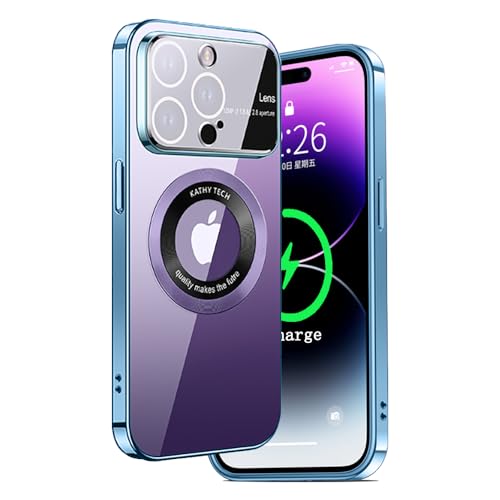 Dqtaoply Transparent Hülle für iPhone 15 Pro Max Handyhülle, Ultra Dünne TPU Silikon Kratzresistente Case mit Kameraschutz Schutzhülle Kompatibel mit iPhone 15 Pro Max (Blau) von Dqtaoply