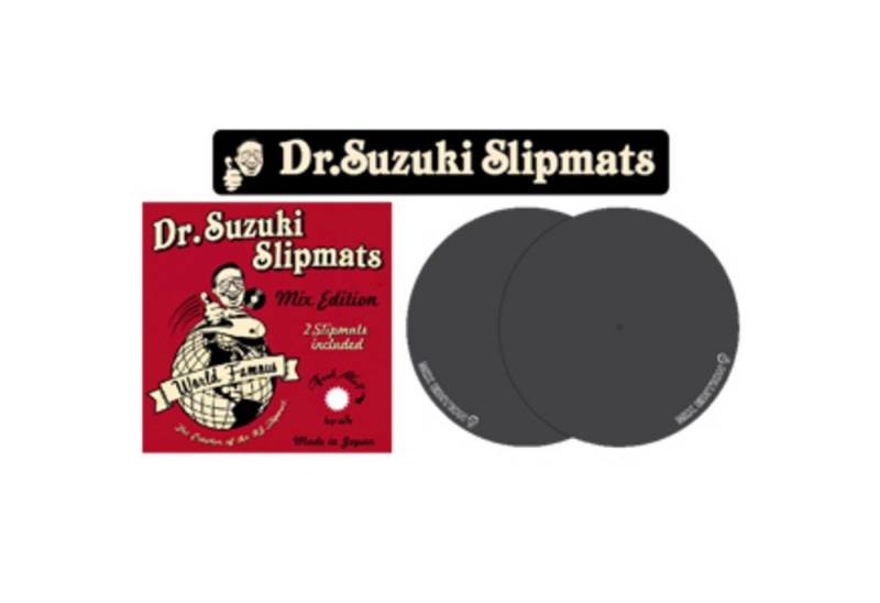 Dr. Suzuki Plattenspieler-Schutzhülle, 12" Mix Edition Slipmats black (paar) - Slipmat für Plattenspieler von Dr. Suzuki