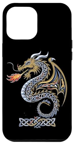 Hülle für iPhone 15 Pro Max Keltischer Drache Mythologie Wikinger Drache von Drachen Geschenk für Keltische Mythologie-Fans