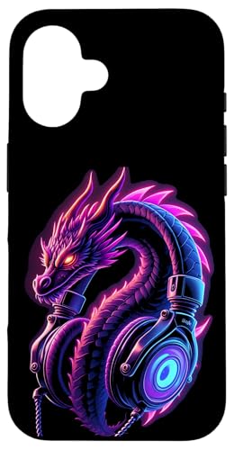 Drachen Kopfhörer Hülle für iPhone 16 von Drachen Kopfhörer Design