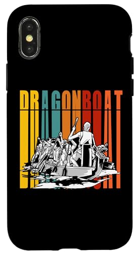 Hülle für iPhone X/XS Retro Drachenboot Racing Dragon Bootfahren Expert Boote Racer von Dragon Boat Racing Dragon Boating Expert Racer