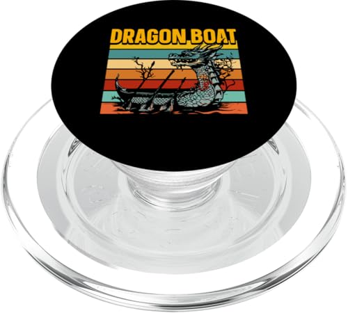 Retro Drachenboot Racing Dragon Bootfahren Expert Boote Racer PopSockets PopGrip für MagSafe von Dragon Boat Racing Dragon Boating Expert Racer