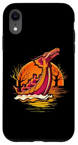 Hülle für iPhone XR Drachenboot-Abenteuer bei Sonnenuntergang für Bootsfans von Dragon Boat Sunset Adventure Apparel