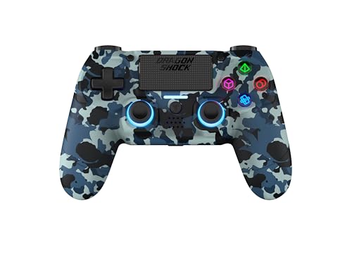 DragonShock - Mizar kabelloser Bluetooth-Controller für PS4, PC und Mobile, blau camo von DragonShock