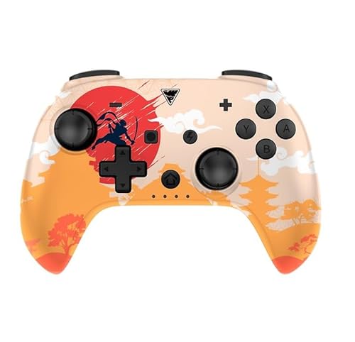 DragonShock – PopTop kompakter, kabelloser Bluetooth-Controller | Wireless Controller kompatibel mit Nintendo Switch und PC| Rising Sun Style von Dragonwar