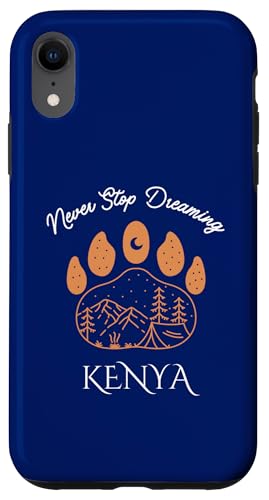 Hülle für iPhone XR Never Stop Dreaming Kenia Vacation Vintage Kenia von Dream Vacation & Travel Co