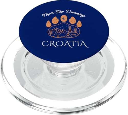 Never Stop Dreaming Kroatien Urlaub Vintage Kroatien PopSockets PopGrip für MagSafe von Dream Vacation & Travel Co