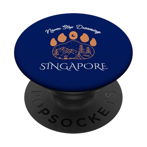 Never Stop Dreaming Singapur Vacation Vintage Singapur PopSockets Klebender PopGrip von Dream Vacation & Travel Co