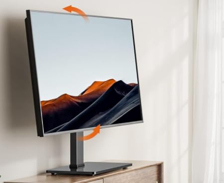 TV Standfuss TV Ständer Schwenkbar für 32-60 Zoll Flach & Curved Fernseher bis zu 40 KG von Dreamsmith