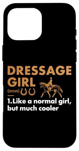 Hülle für iPhone 16 Pro Max Reiter Girl Definition Dressur von Dressage Hobby Present Rider Apparel