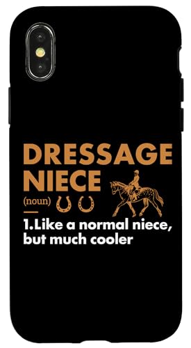 Hülle für iPhone X/XS Reiter Nichte Definition Dressur von Dressage Hobby Present Rider Apparel