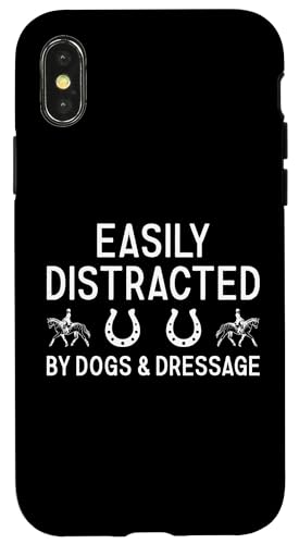 Reiter lässt sich leicht von Hunden und Dressur ablenken Hülle für iPhone X/XS von Dressage Hobby Present Rider Apparel