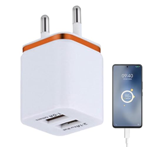 Dreuhuing er USB-Ladeblock,Doppelter USB-Ladeblock | USB-Wandladegerät mit Smart Charging - Handy-Wandladegeräte. Sicherer -Ladeblock für effiziente Versorgung von Dreuhuing